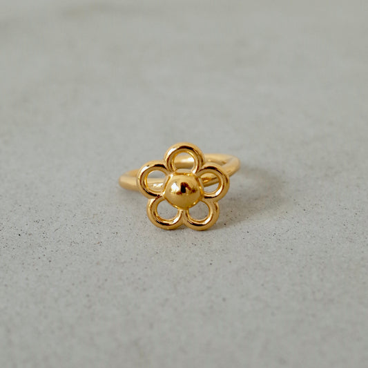 Openwork Flower Ear Cuff
