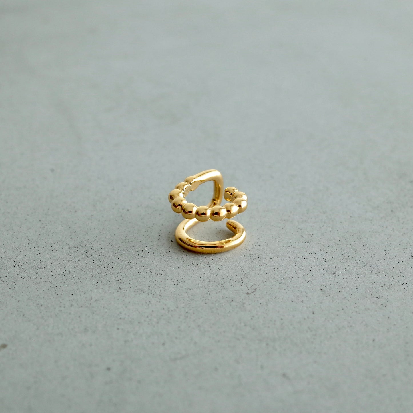 Double Helix Ball Ear Cuff