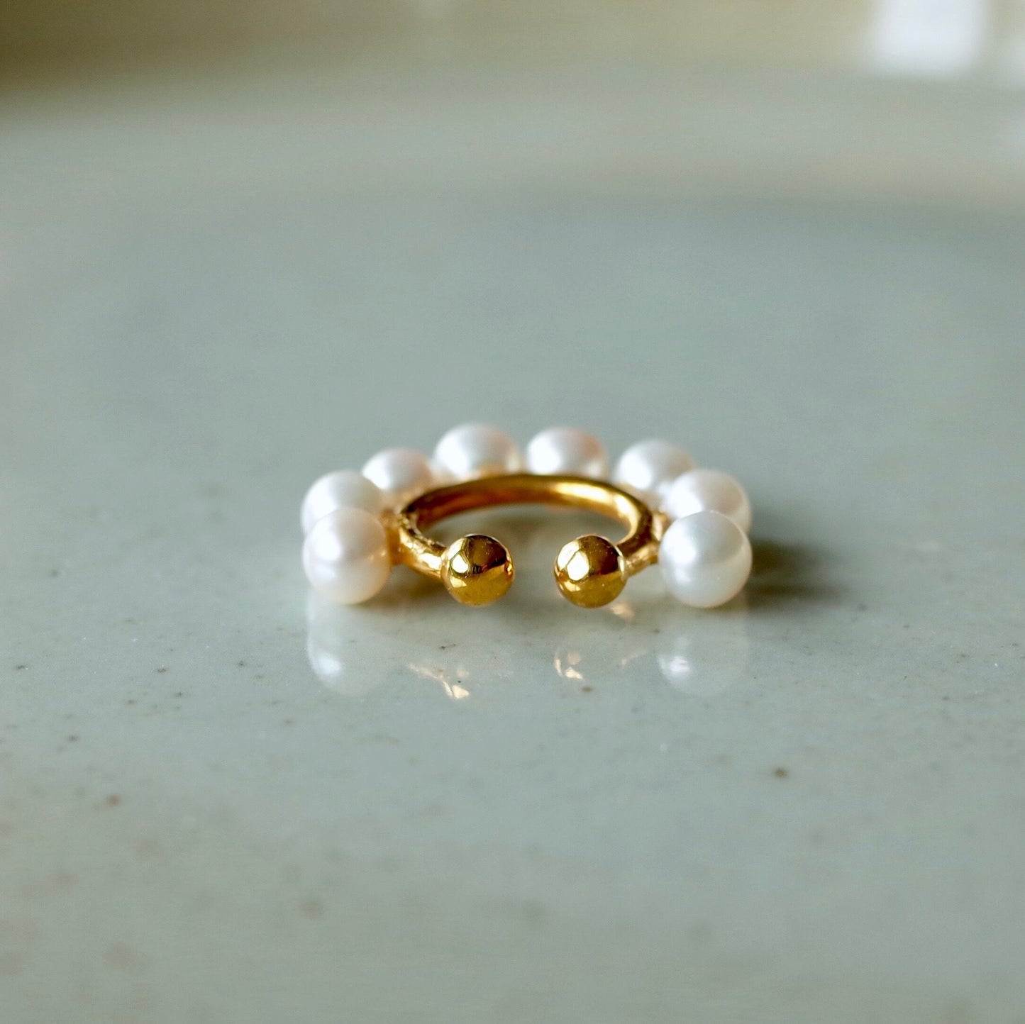 Eight Pearl Ear Cuff