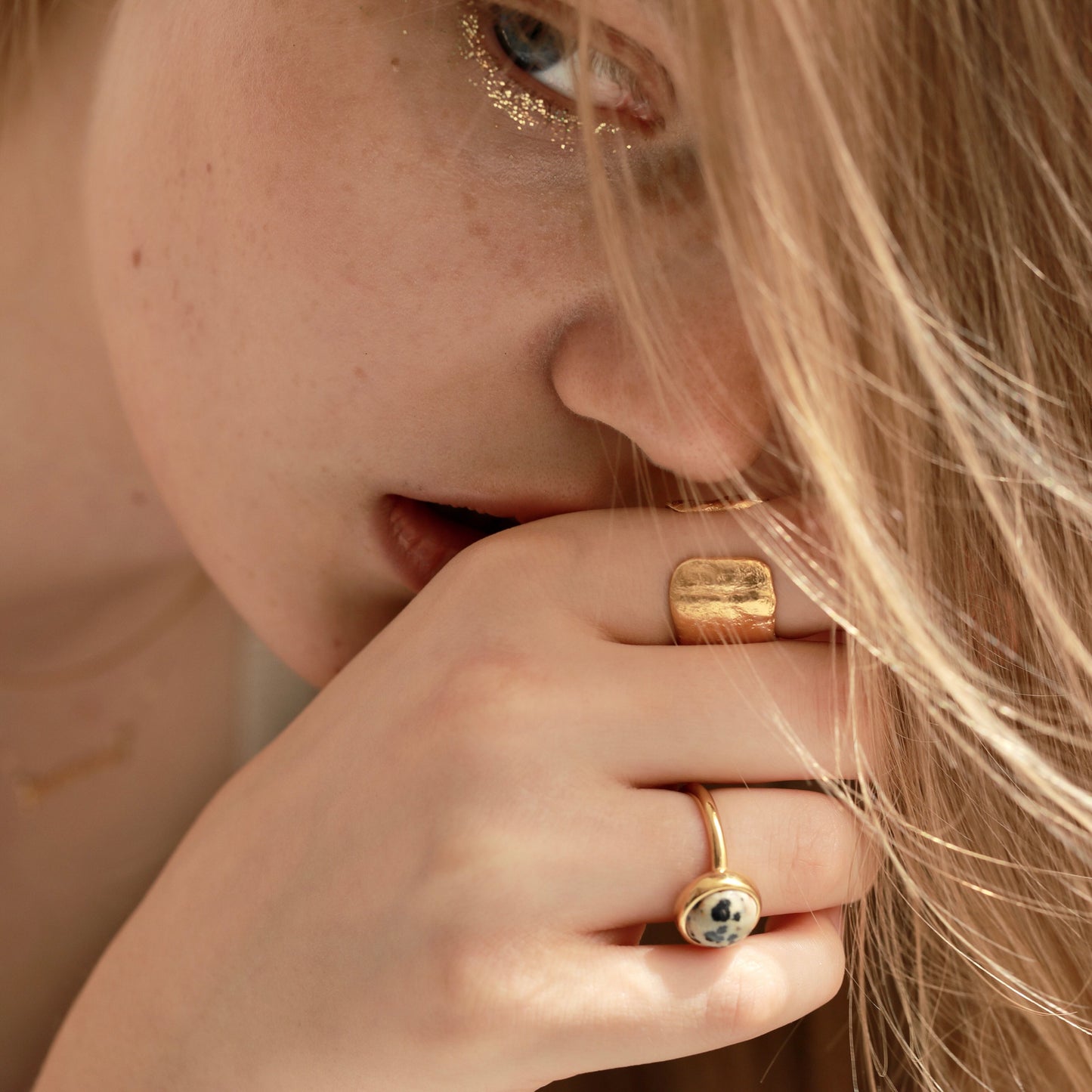 Wide Rough Plate Ring