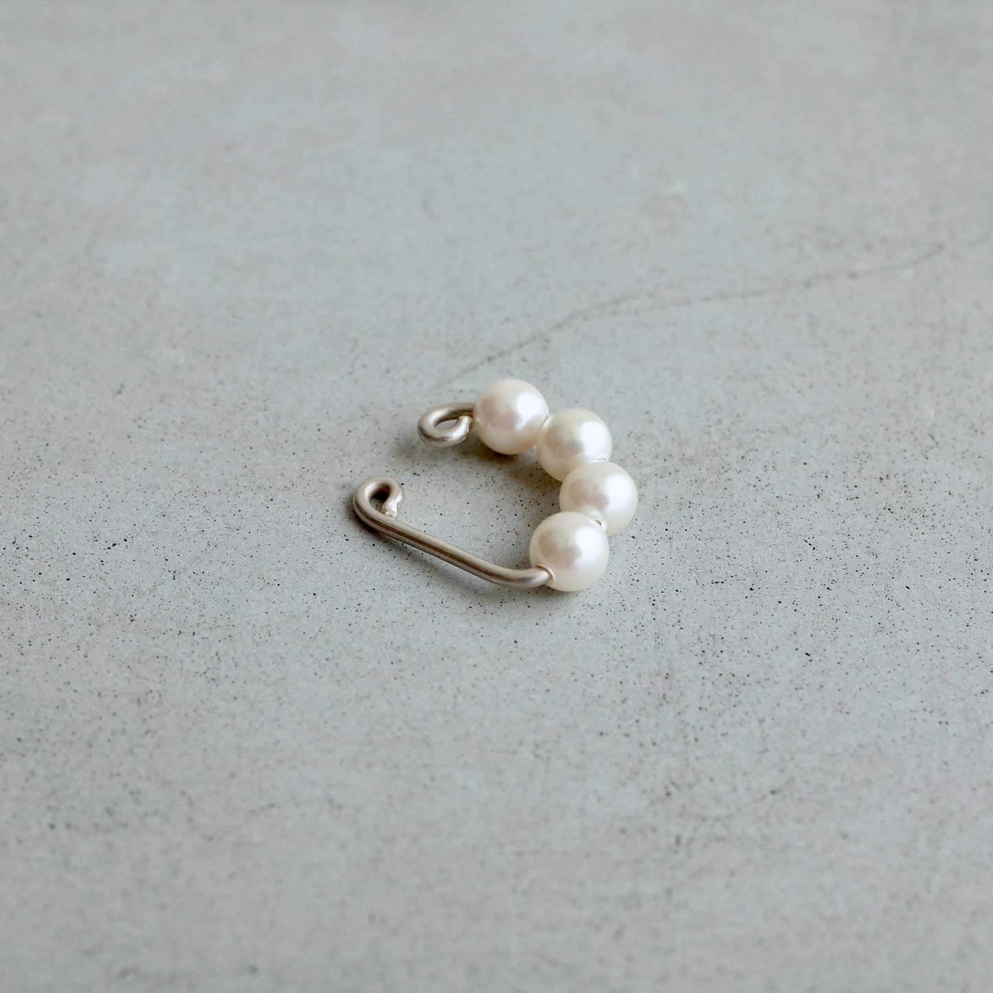 Small Crescent Pearl Ear Cuff