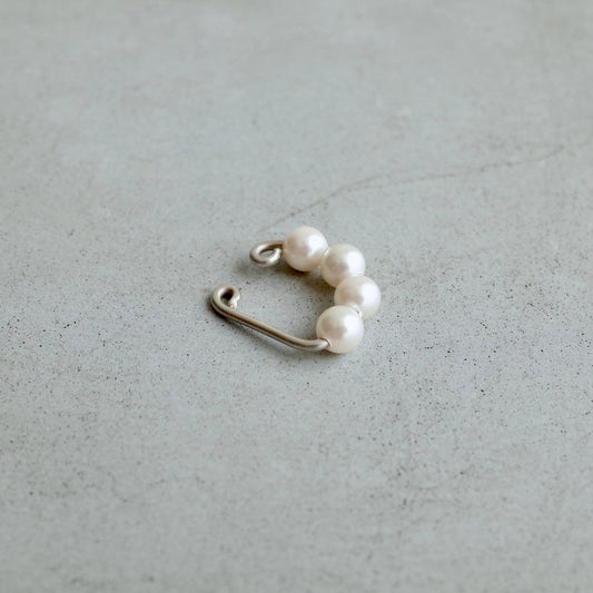 Small Crescent Pearl Ear Cuff