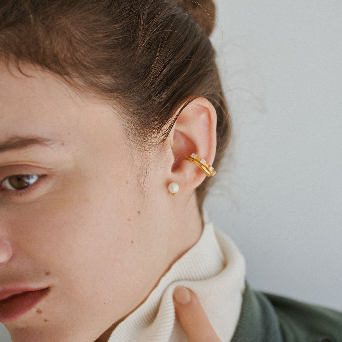 Pearl Drop Ear Cuff