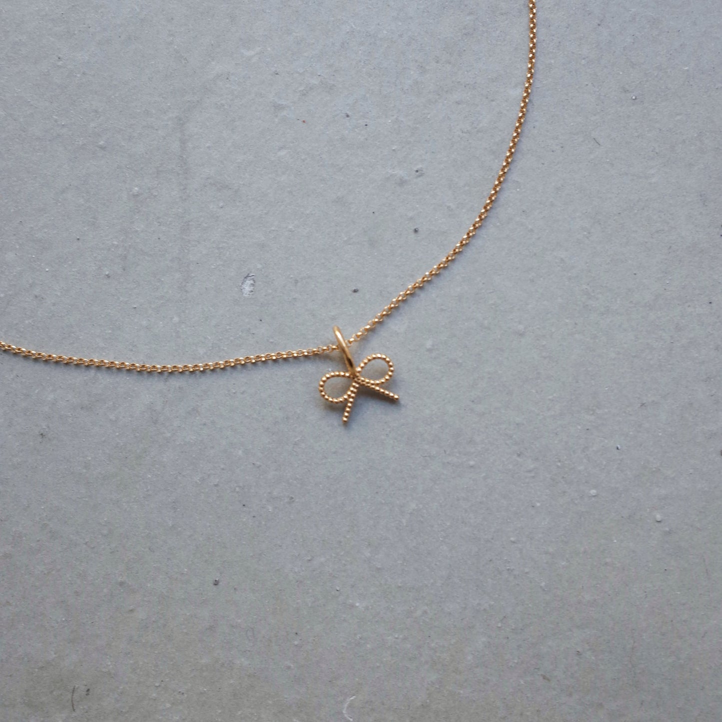 Ribbon Charm Pendant Necklace