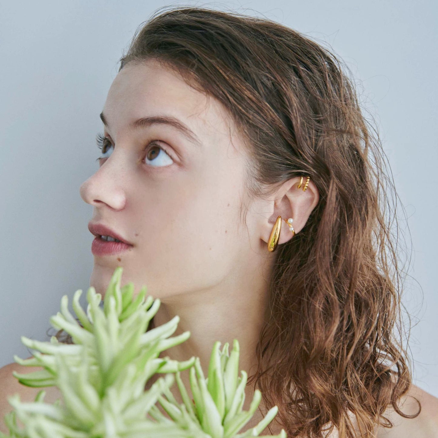 Three Point Helix Pearl Ear Cuff