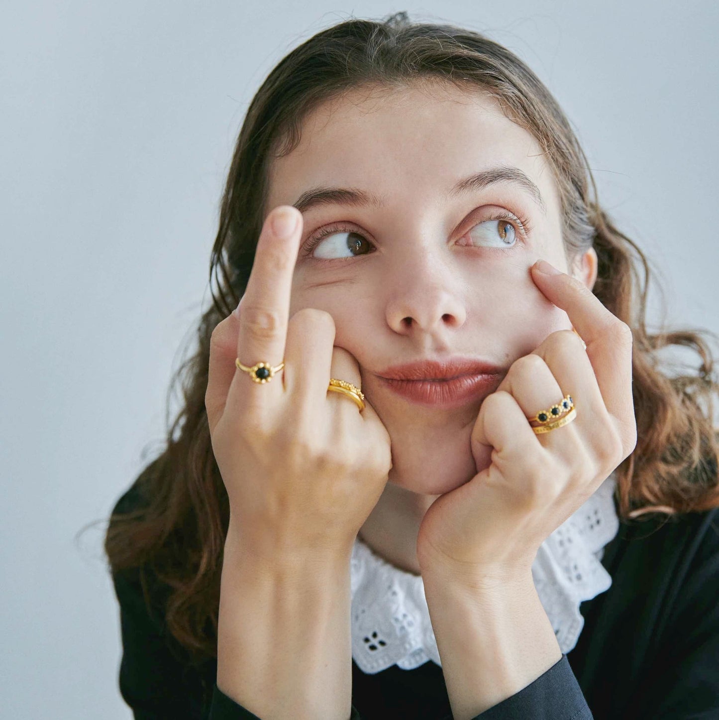 Four Flower Stone Ring
