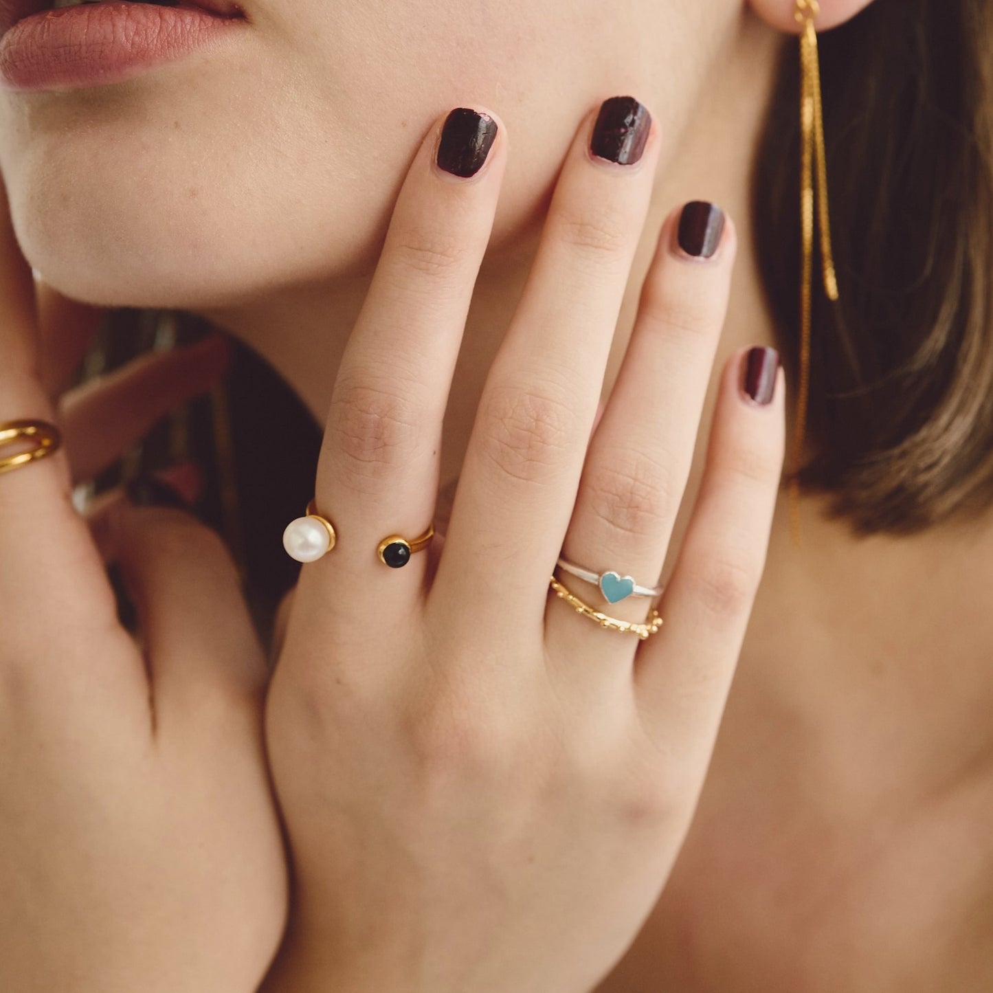 Resin Heart Ring