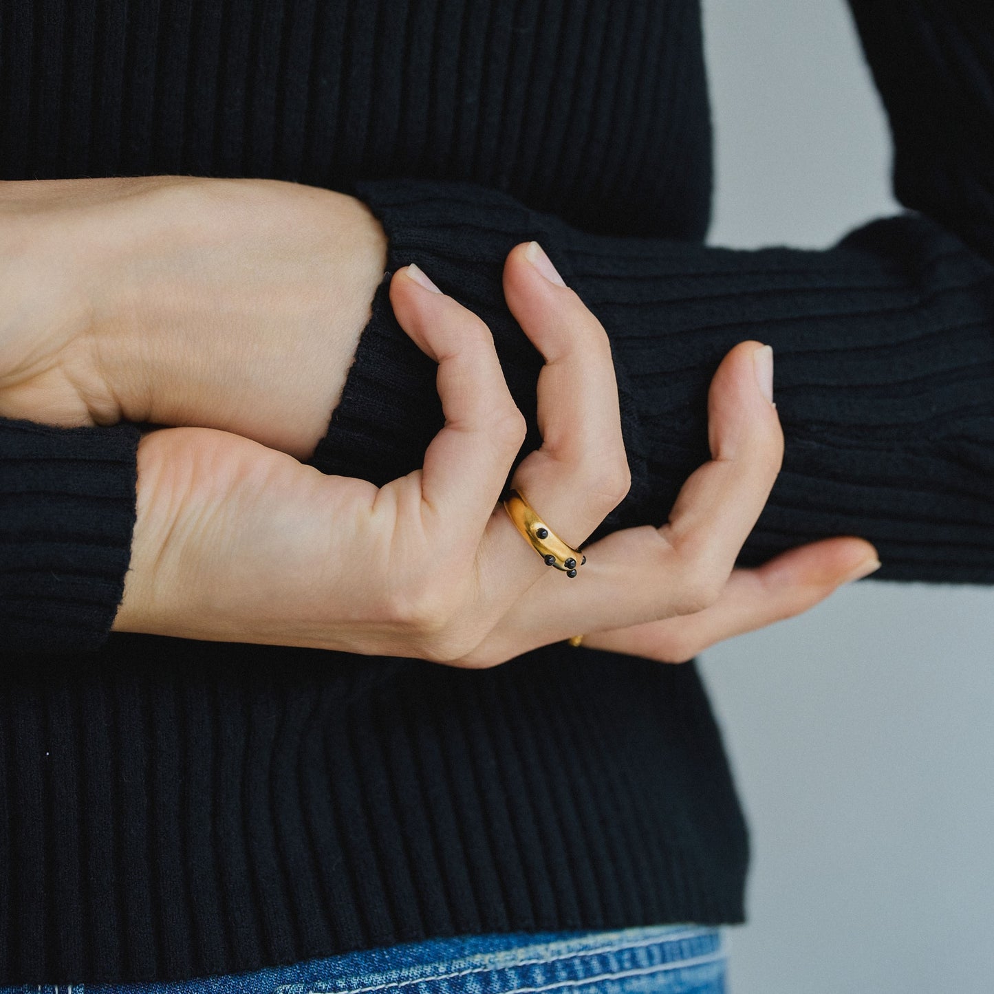 Black Pebble Ring