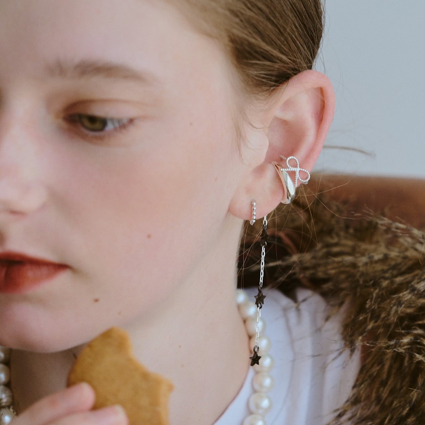 Drop Hang StarChain Ear Cuff