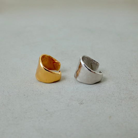 Wide Rough Plate Ear Cuff