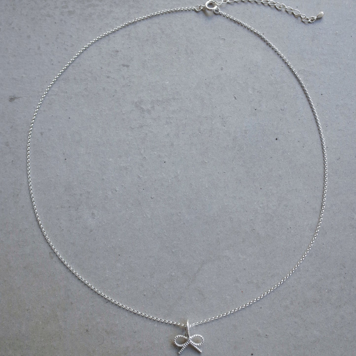 Ribbon Charm Pendant Necklace