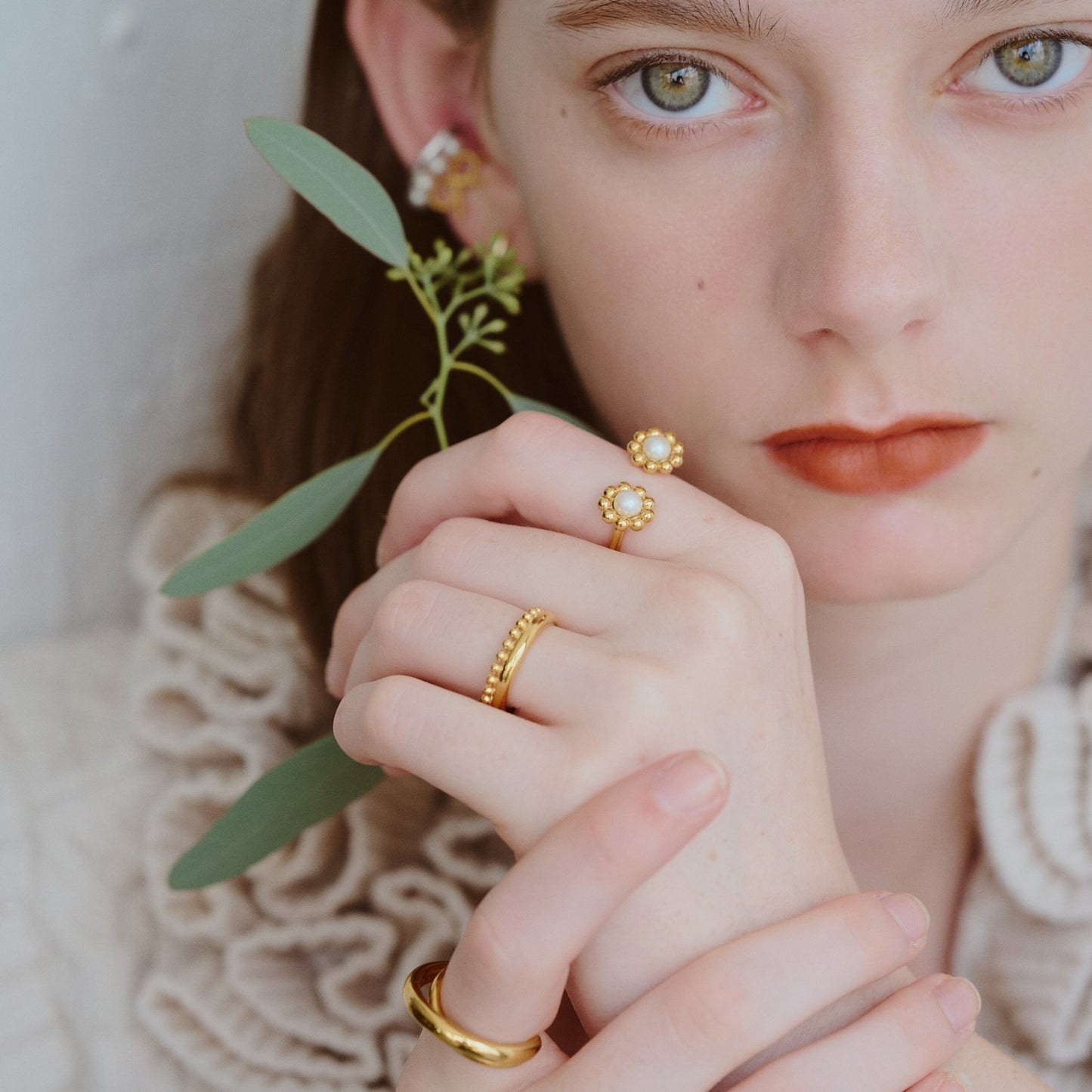 Flower Pearl Ring