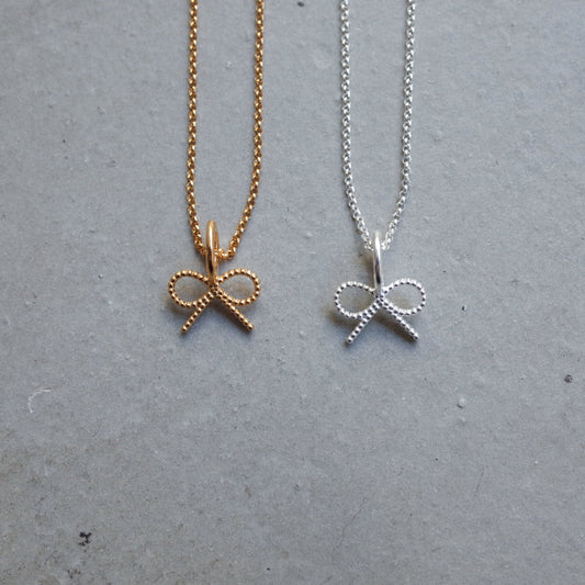 Ribbon Charm Pendant Necklace