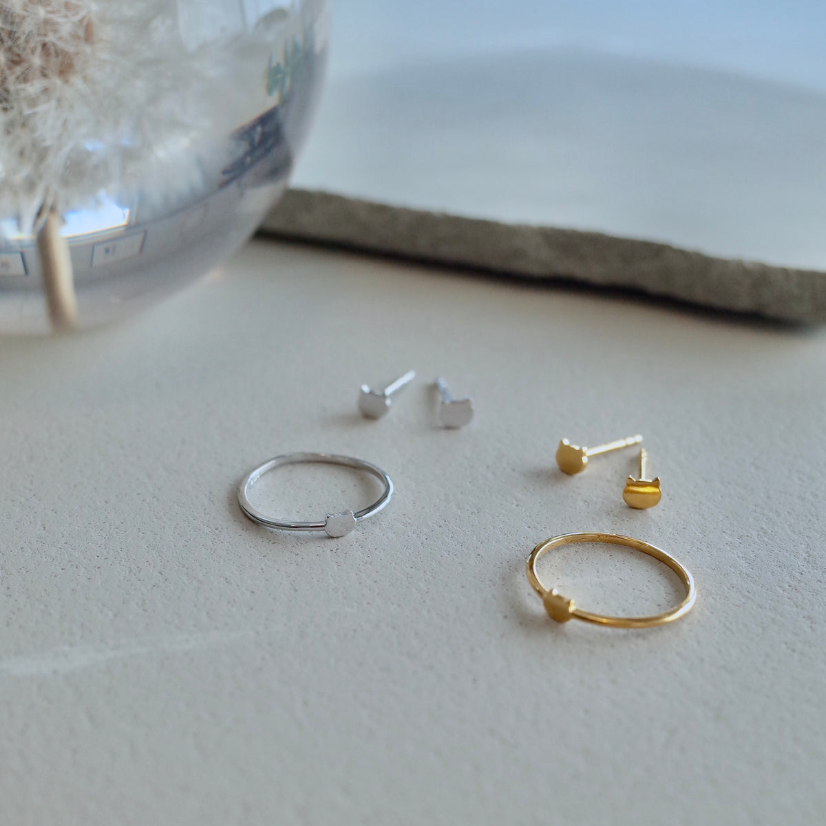 Tiny Neko Ring（ゴールド・シルバー） リング イメージ - warmth